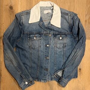 Custom “Mrs. Riley” BLDWN Denim Jacket with Contrast Collar
